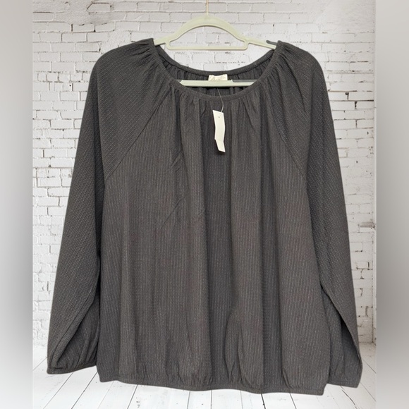 LOFT Tops - LOFT Charcoal Blouse. XL